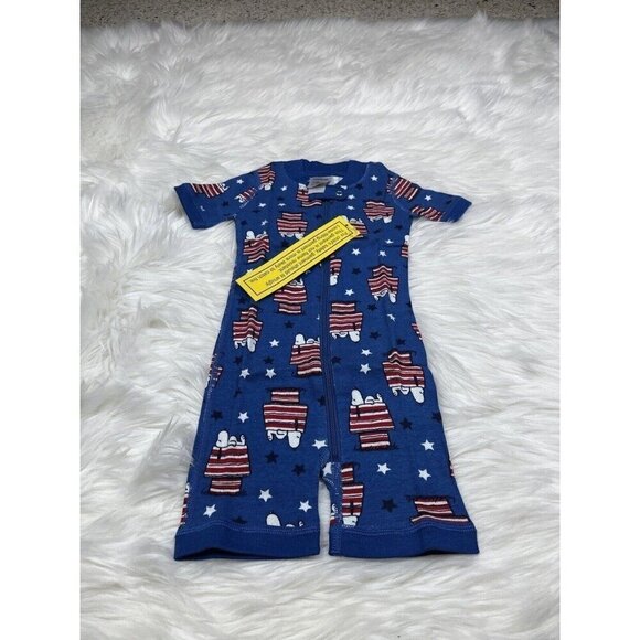 18-24 Months 80 Snoopy NEW HANNA ANDERSSON Peanuts Baby Shortie Zip Sleeper - Picture 1 of 14
